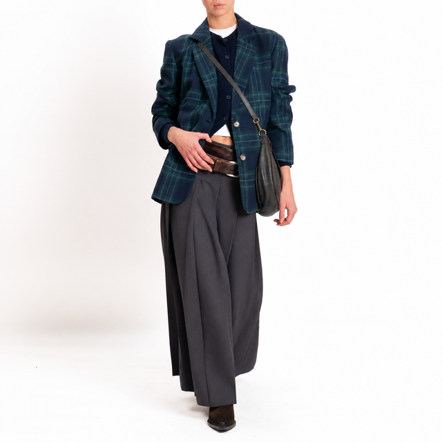Haveone-Giacca check over - blu/verde