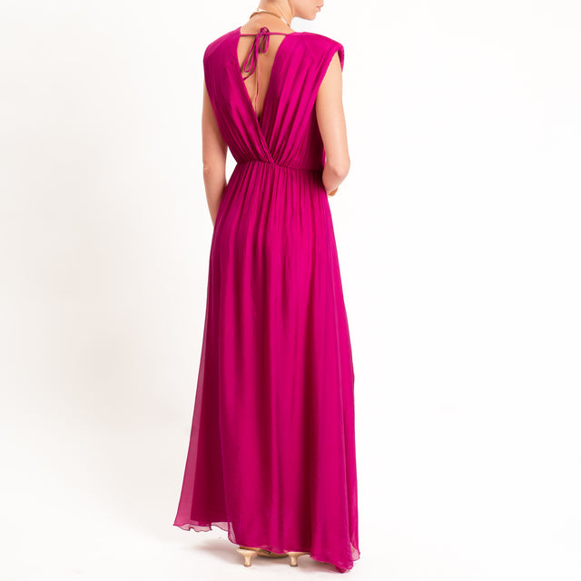Haveone-Abito in mussola con spalline - magenta