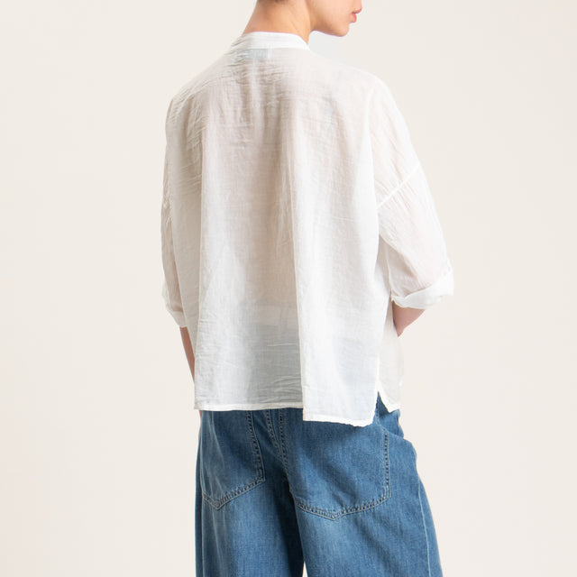 Haveone-Camicia mussola spacchi laterali - latte