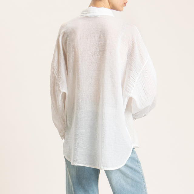 Haveone-Camicia mussola con tasca - latte