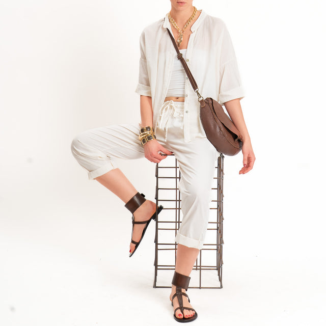 Haveone-Camicia mussola collo coreana - burro
