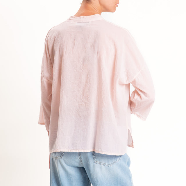 Haveone-Camicia mussola collo coreana - cipria