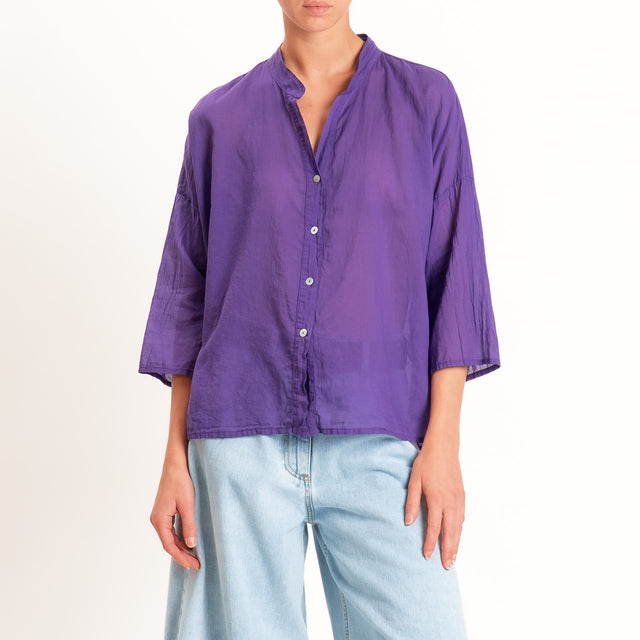 Haveone-Camicia mussola collo coreana - viola