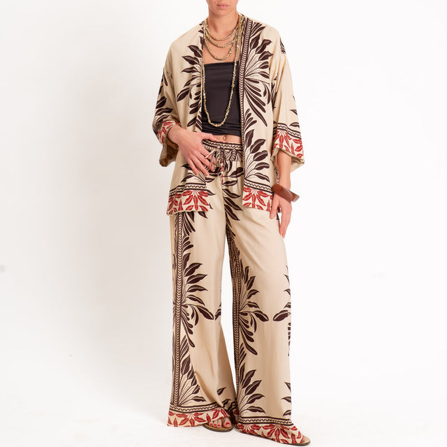 Haveone-Kimono fantasia - beige/moro/india