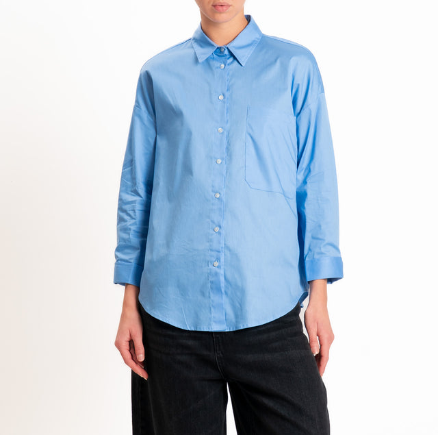 Haveone-Camicia con taschino - celeste