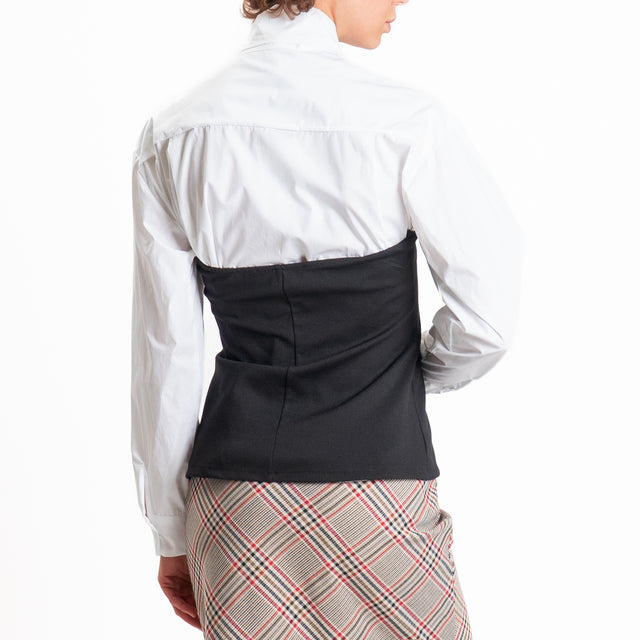 Haveone-Camicia+top a fascia - bianco/nero