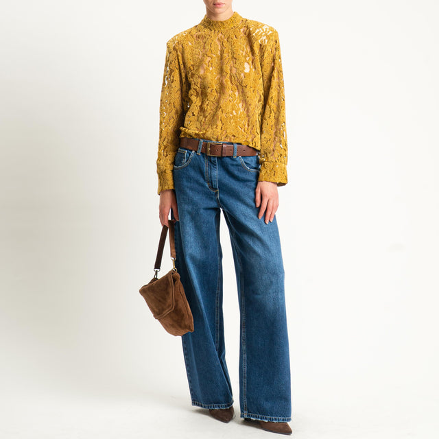 Haveone-Blusa in pizzo - olio