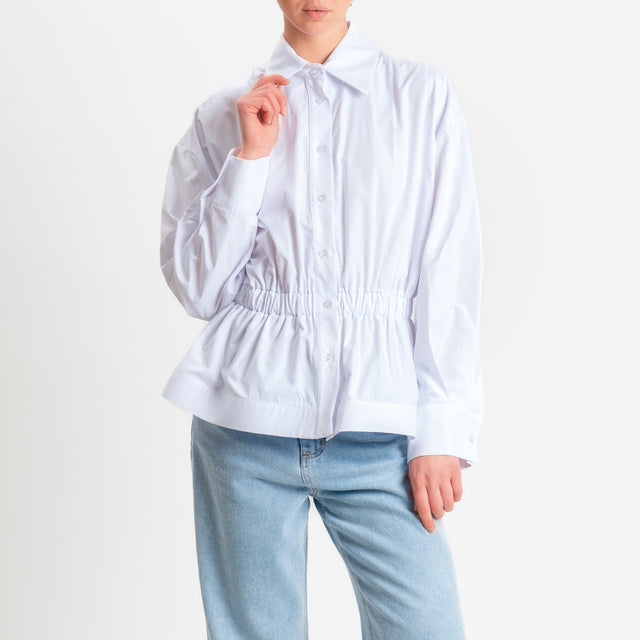 Haveone-Camicia elastico in vita - Bianco