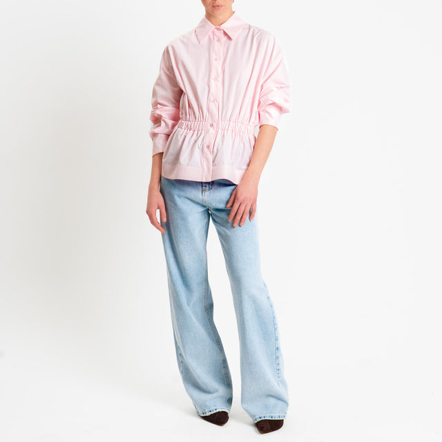 Haveone-Camicia elastico in vita - rosa