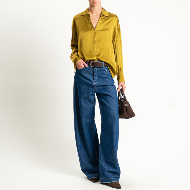 Haveone-Camicia viscosa goffrata - olio