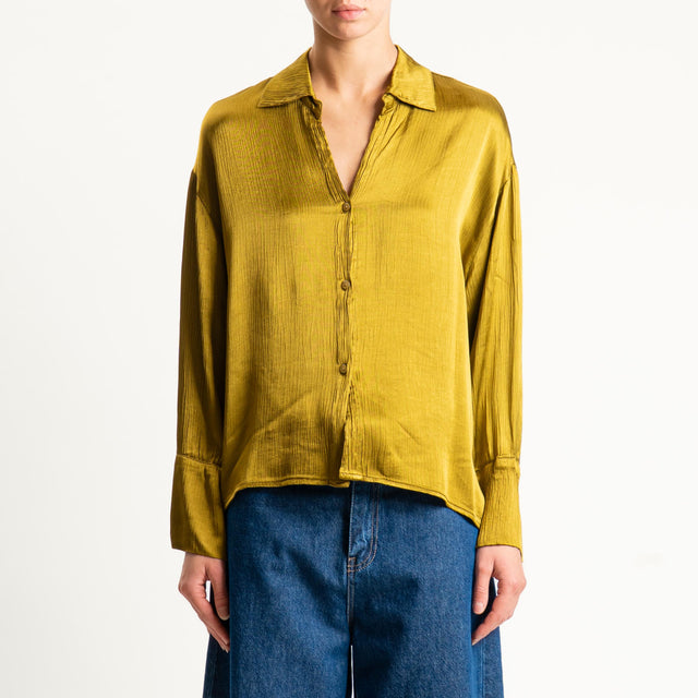 Haveone-Camicia viscosa goffrata - olio