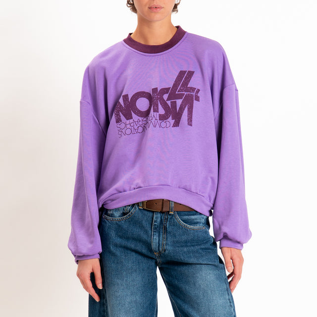 Haveone-Felpa con stampa - viola/prugna
