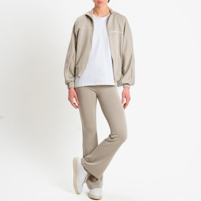 Haveone-Felpa con zip - salvia/burro