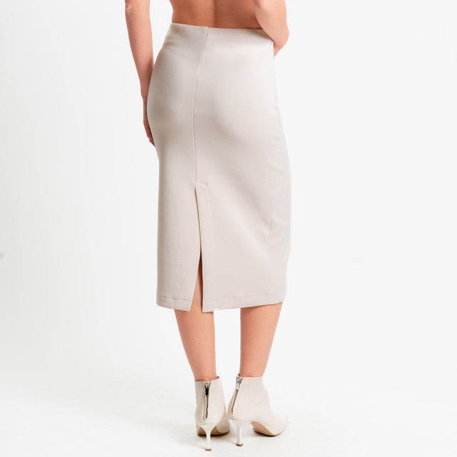 Haveone-Gonna felpa spacco dietro - panna