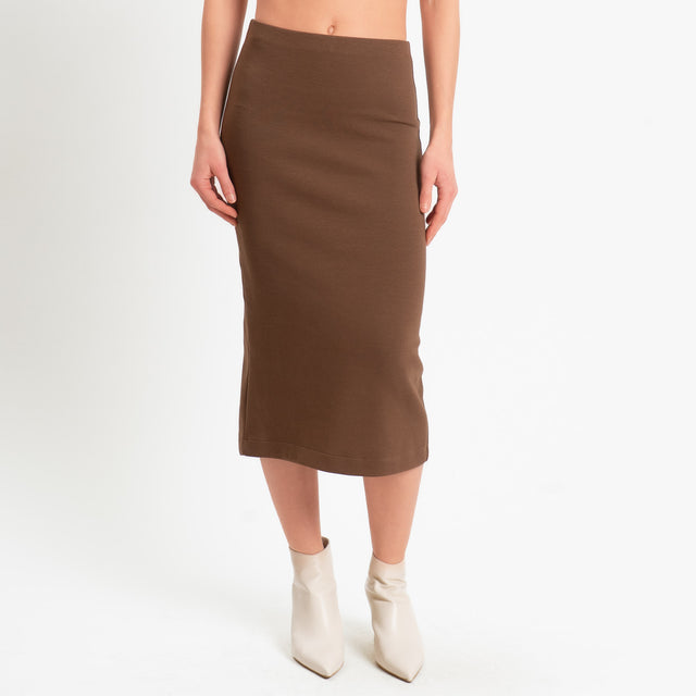 Haveone-Gonna felpa spacco dietro - cioccolato