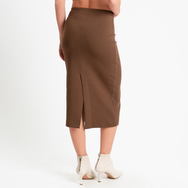 Haveone-Gonna felpa spacco dietro - cioccolato