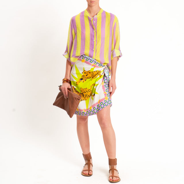 Haveone-Gonna pareo fantasia tigri - burro/lime