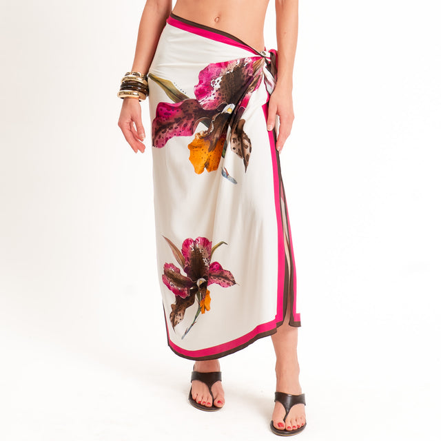 Haveone-Gonna pareo fantasia - fucsia/burro/moro