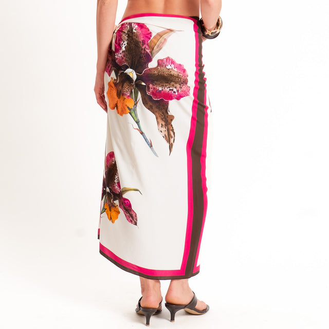 Haveone-Gonna pareo fantasia - fucsia/burro/moro