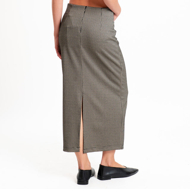 Haveone-Gonna pied de poule spacco dietro - nero/beige