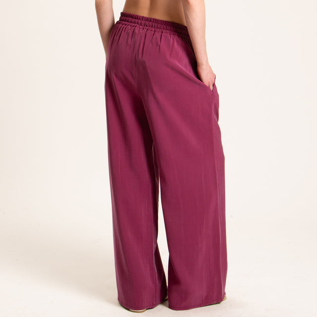Haveone-Completo blusa e pantalone tessuto modal fibra naturale - malva