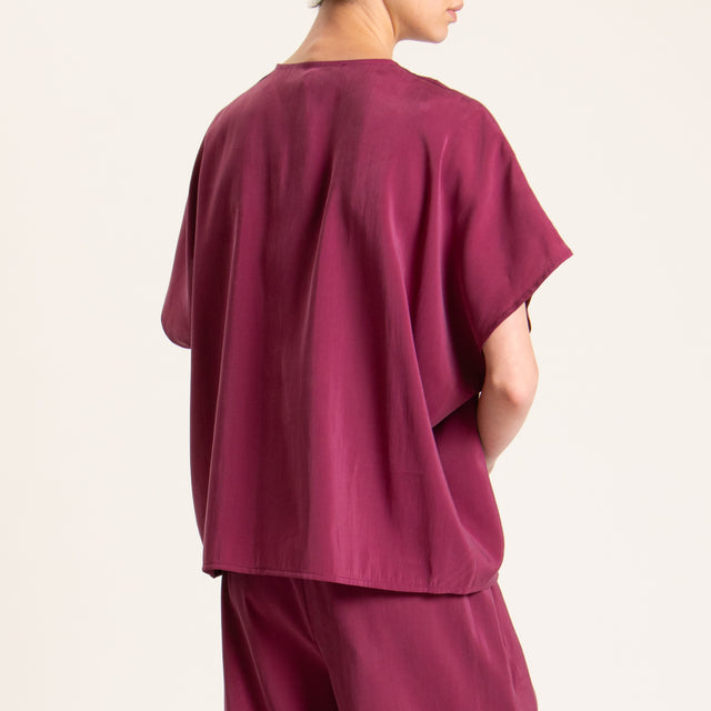 Haveone-Completo blusa e pantalone tessuto modal fibra naturale - malva