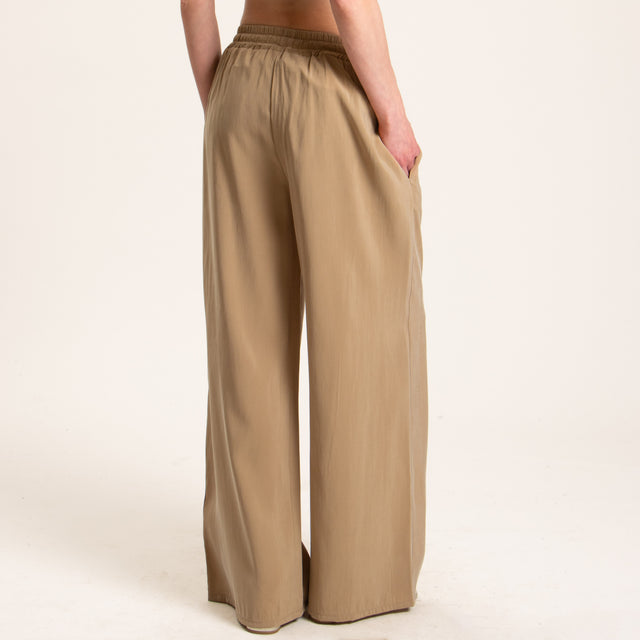 Haveone-Completo blusa e pantalone tessuto modal fibra naturale - cammello