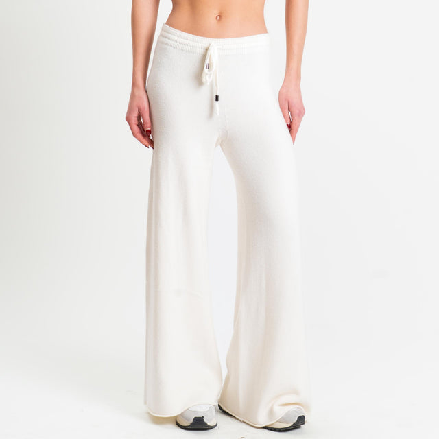 Haveone-Completo maglia girocollo + pantalone - burro