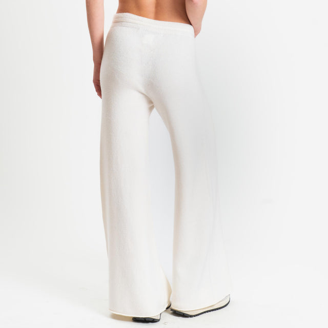 Haveone-Completo maglia girocollo + pantalone - burro