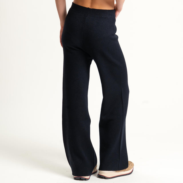 Haveone- Completo in maglia scollo a barca - nero