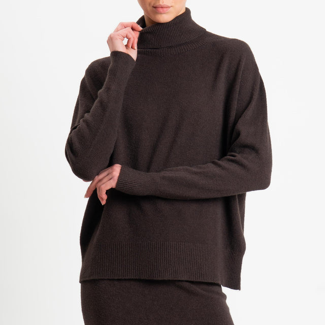 Haveone-Completo maglia e gonna - moro