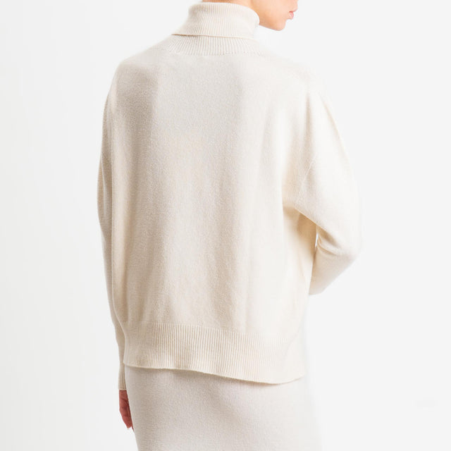 Haveone-Completo maglia e gonna - panna