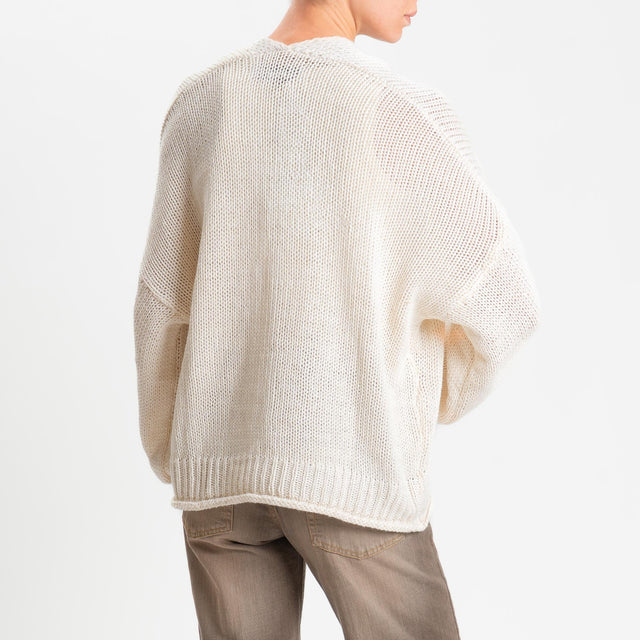 Haveone-Cardigan bottoni con tasche - calce