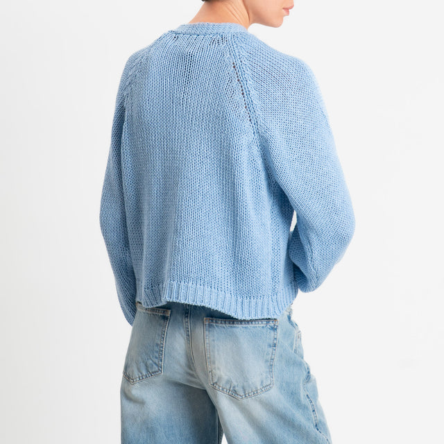 Haveone-Cardigan bottoni gioiello - cielo