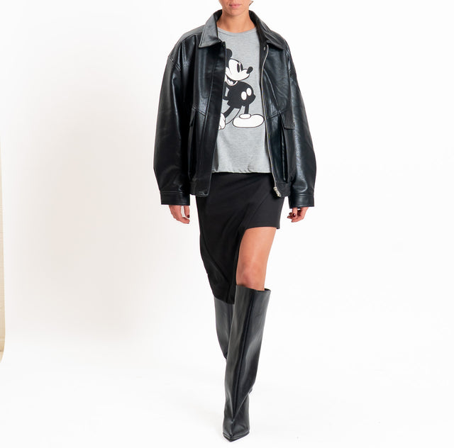 Haveone-Bomber similpelle - nero