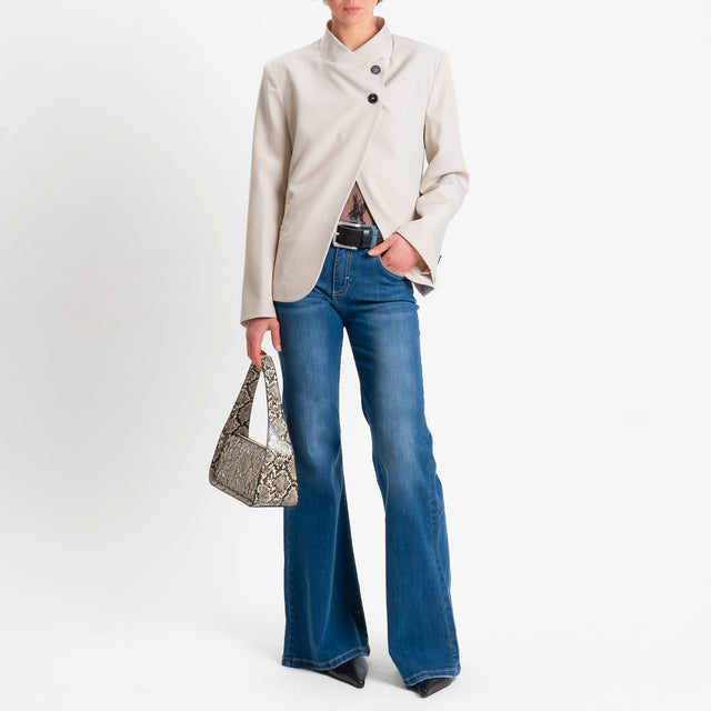 Haveone- Giacca chiusura asimmetrica - Beige