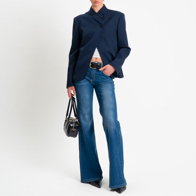 Haveone- Giacca chiusura asimmetrica - Blu