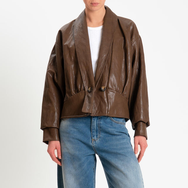 Haveone-Bomber similpelle - moro