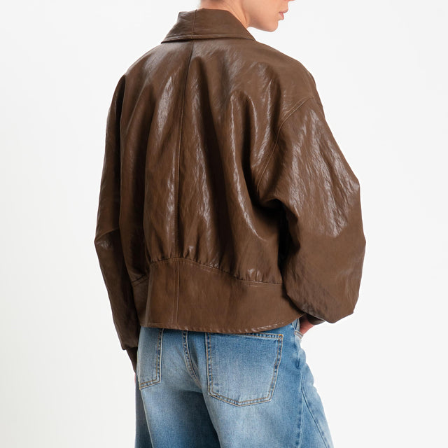 Haveone-Bomber similpelle - moro