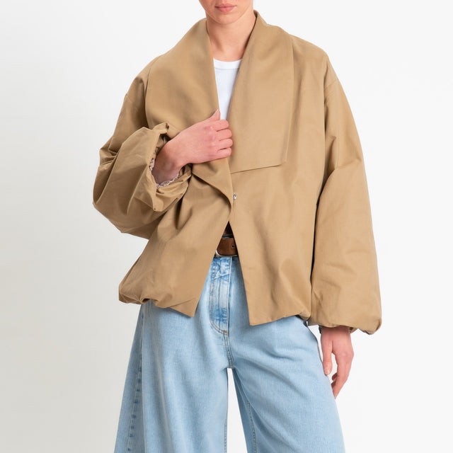 Haveone-Giacca bomber manica palloncino - cammello