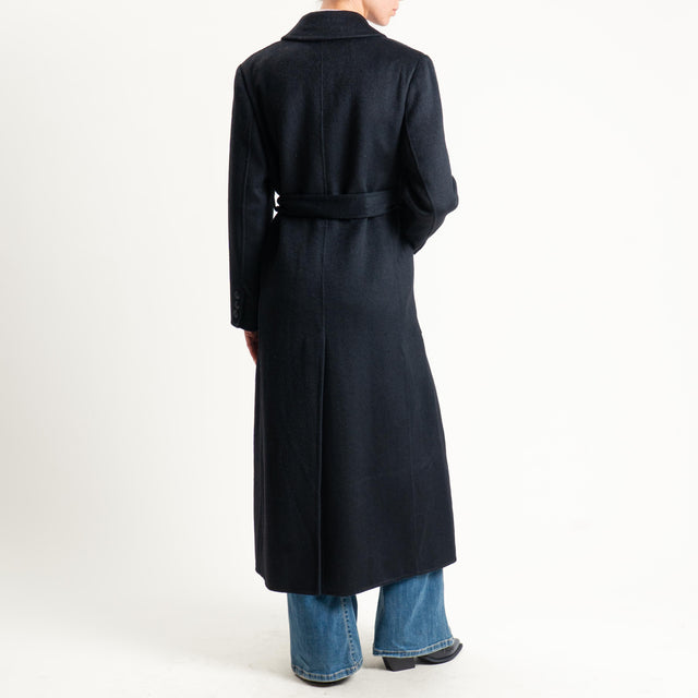 Haveone-Cappotto hand made doppiopetto misto lana - nero