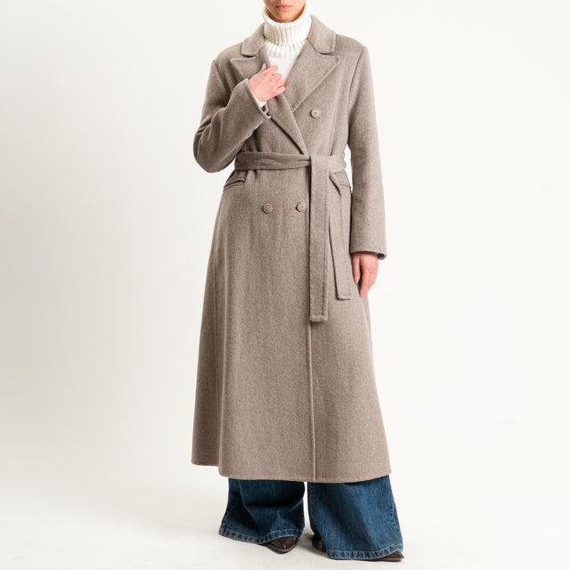 Haveone-Cappotto hand made doppiopetto misto lana - tortora