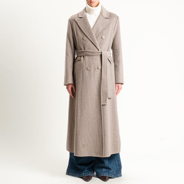 Haveone-Cappotto hand made doppiopetto misto lana - tortora