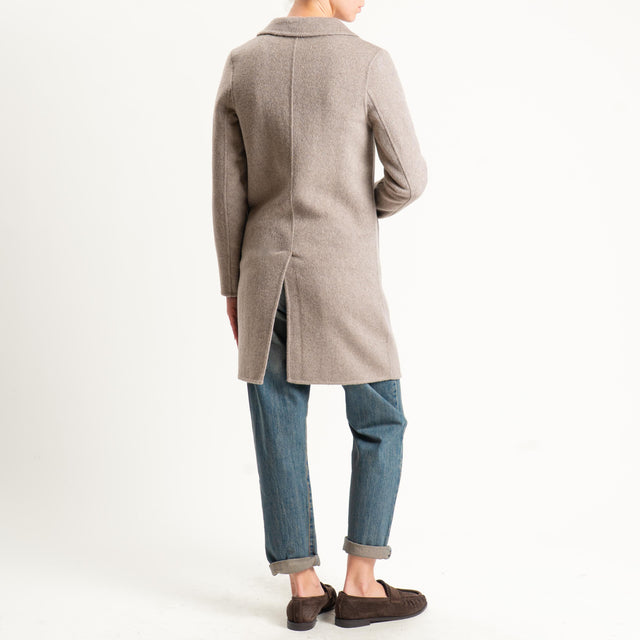 Haveone-Cappotto hand made misto lana - tortora