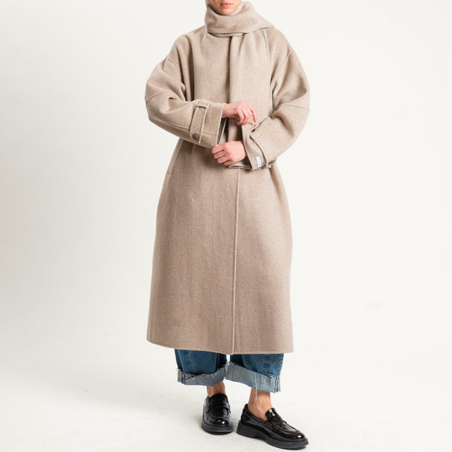 Haveone-Cappotto hand made misto lana - tortora