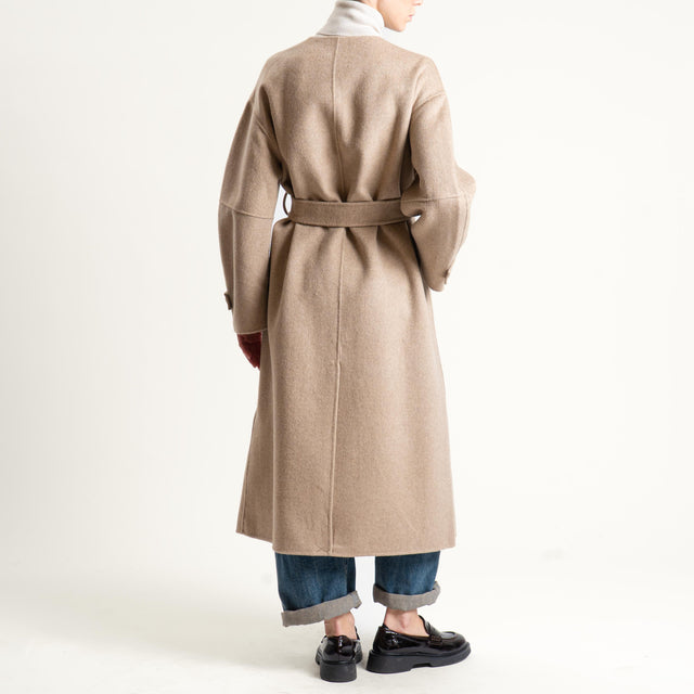 Haveone-Cappotto hand made misto lana - tortora