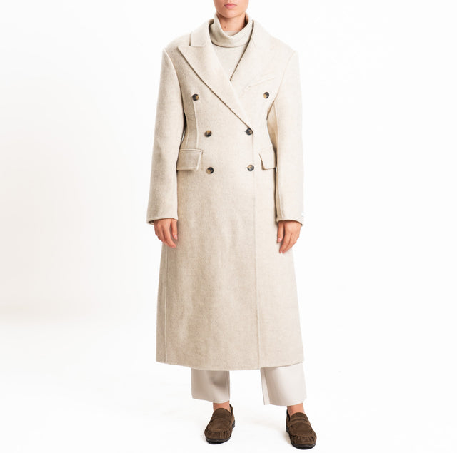 Haveone-Cappotto HAND MADE MISTO LANA doppiopetto - avena
