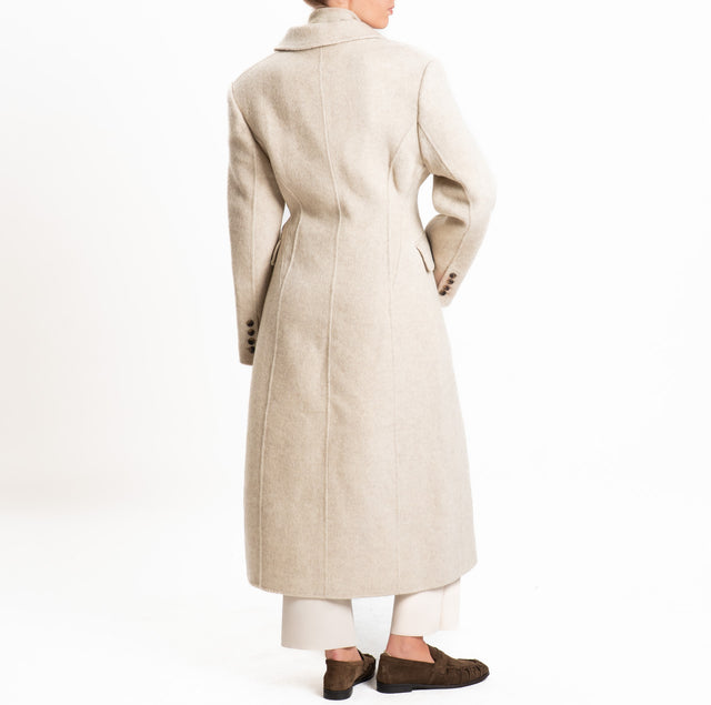 Haveone-Cappotto HAND MADE MISTO LANA doppiopetto - avena