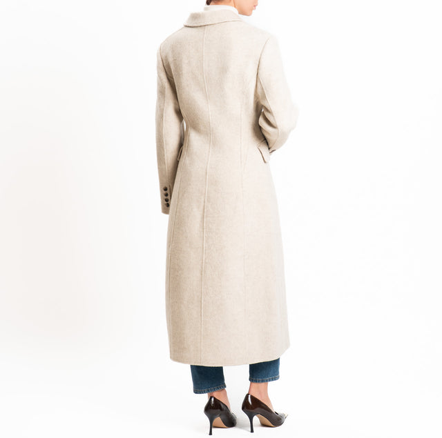 Haveone-Cappotto HAND MADE MISTO LANA doppiopetto - avena