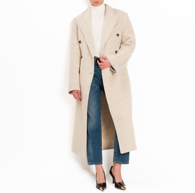 Haveone-Cappotto HAND MADE MISTO LANA doppiopetto - avena